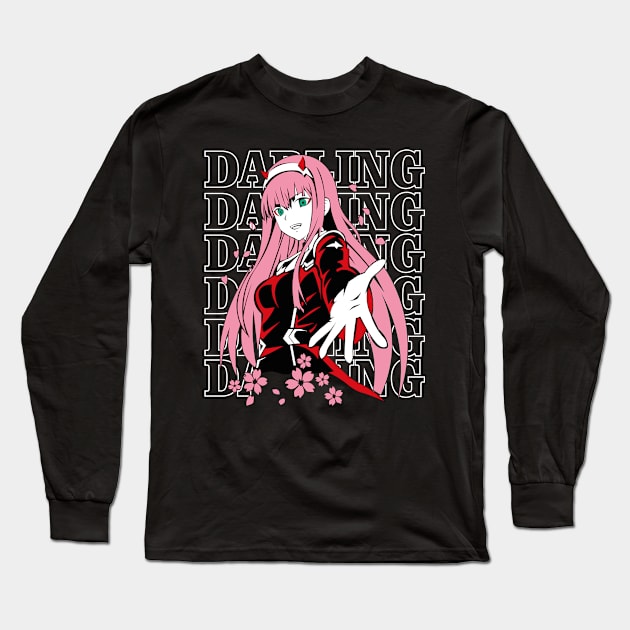 Zero Two Fanart Long Sleeve T-Shirt by Planet of Tees